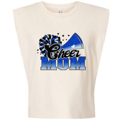 Cheer Mom Blue White Garment-Dyed Women's Muscle Tee