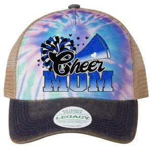 Cheer Mom Blue White Legacy Tie Dye Trucker Hat