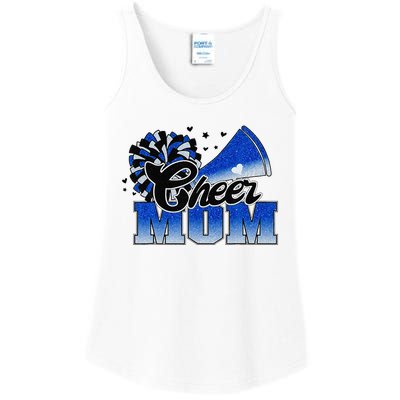 Cheer Mom Blue White Ladies Essential Tank