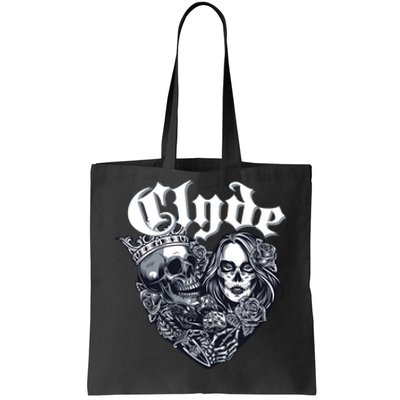 Couple Matching Bonnie & Clyde Chicano Style Heart Tattoo Outfit For Couples Tote Bag