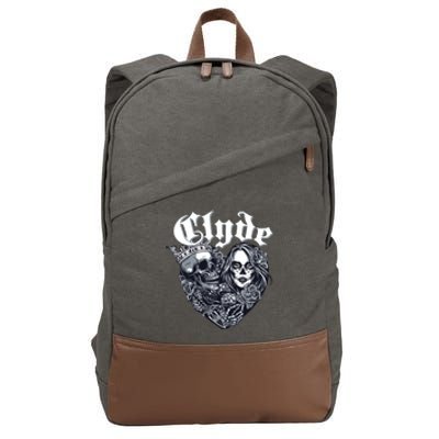 Couple Matching Bonnie & Clyde Chicano Style Heart Tattoo Outfit For Couples Cotton Canvas Backpack