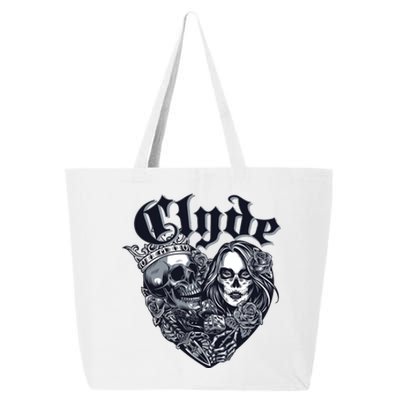 Couple Matching Bonnie & Clyde Chicano Style Heart Tattoo Outfit For Couples 25L Jumbo Tote