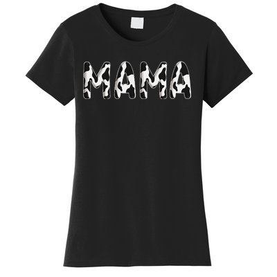 Cow Mama Birthday Family Matching Mothers Day Farm Women's T-Shirt