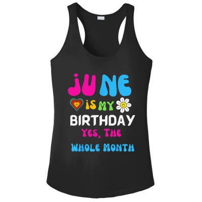 Celebrating My Birthdays Jun Is My Birthday Yes The Whole Ladies PosiCharge Competitor Racerback Tank