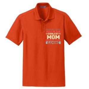 Coolest Mom Because Love Gaming Funny Design Gift Dry Zone Grid Polo