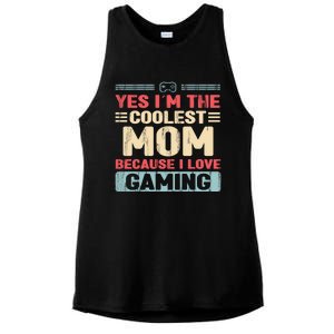 Coolest Mom Because Love Gaming Funny Design Gift Ladies PosiCharge Tri-Blend Wicking Tank