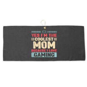 Coolest Mom Because Love Gaming Funny Design Gift Large Microfiber Waffle Golf Towel