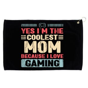 Coolest Mom Because Love Gaming Funny Design Gift Grommeted Golf Towel