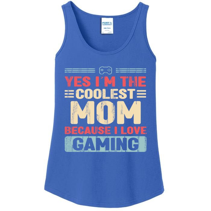 Coolest Mom Because Love Gaming Funny Design Gift Ladies Essential Tank