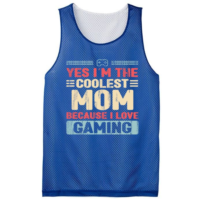 Coolest Mom Because Love Gaming Funny Design Gift Mesh Reversible Basketball Jersey Tank