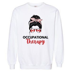 Canadian Messy Bun Occupational Therapy OT Therapist Assisstant Garment-Dyed Sweatshirt