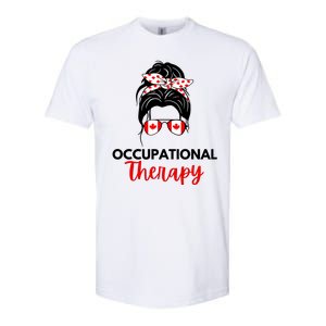 Canadian Messy Bun Occupational Therapy OT Therapist Assisstant Softstyle CVC T-Shirt