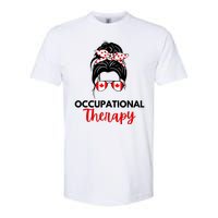 Canadian Messy Bun Occupational Therapy OT Therapist Assisstant Softstyle CVC T-Shirt