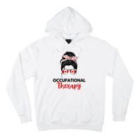 Canadian Messy Bun Occupational Therapy OT Therapist Assisstant Hoodie