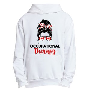 Canadian Messy Bun Occupational Therapy OT Therapist Assisstant Urban Pullover Hoodie