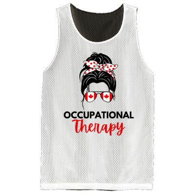 Canadian Messy Bun Occupational Therapy OT Therapist Assisstant Mesh Reversible Basketball Jersey Tank