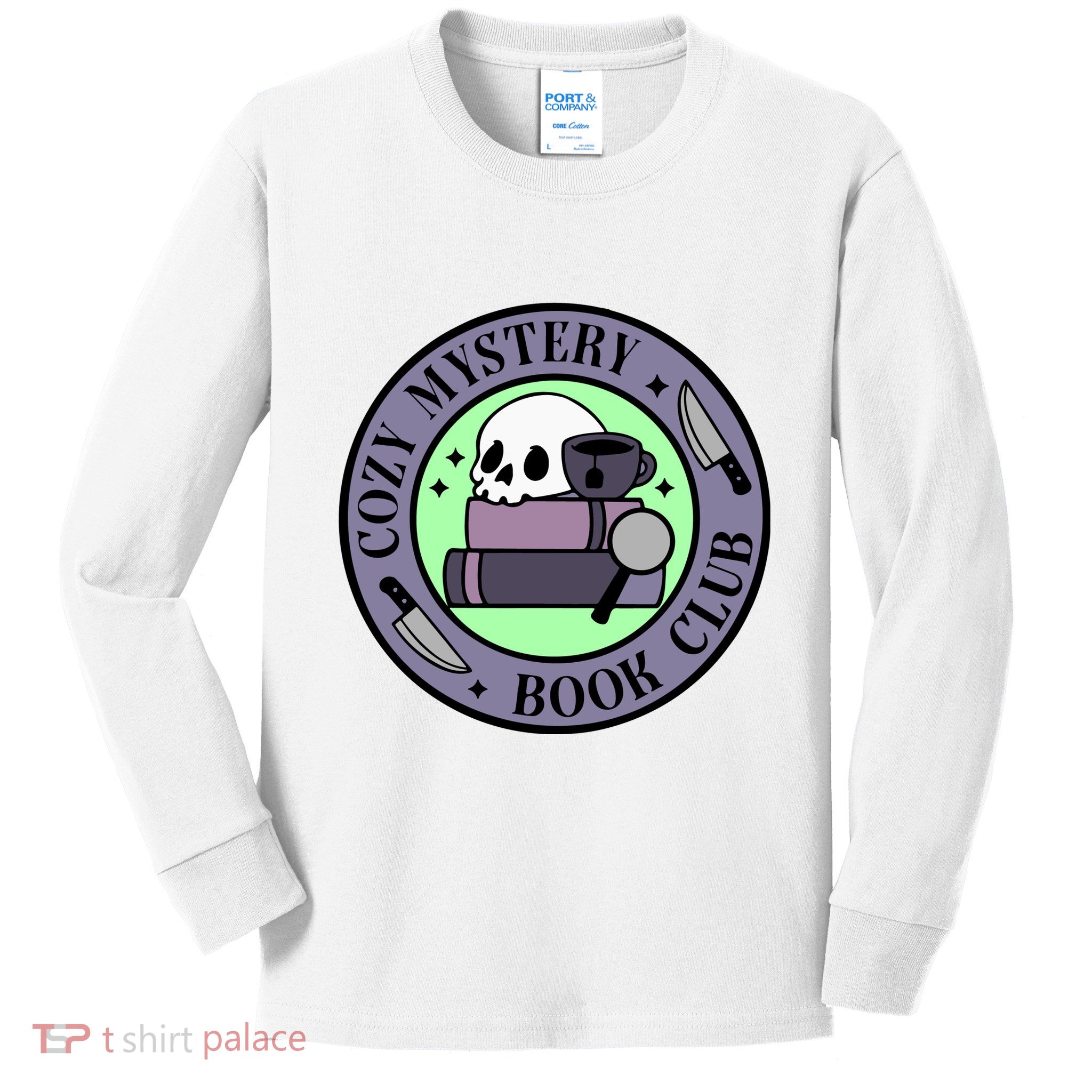 Cozy Mystery Book Club Mystery Mystery Reader Kids Long Sleeve Shirt