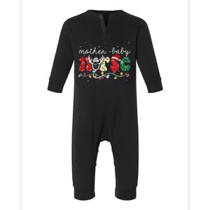 Christmas Mother Baby Nurses Wrap The Best Gifts Infant Fleece One Piece