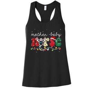 Christmas Mother Baby Nurses Wrap The Best Gifts Women's Racerback Tank