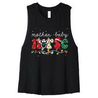 Christmas Mother Baby Nurses Wrap The Best Gifts Women's Racerback Cropped Tank