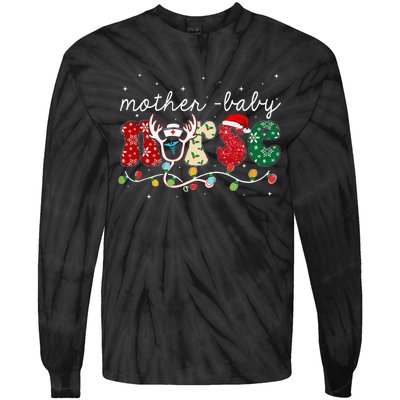 Christmas Mother Baby Nurses Wrap The Best Gifts Tie-Dye Long Sleeve Shirt