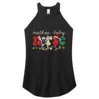 Christmas Mother Baby Nurses Wrap The Best Gifts Women's Perfect Tri Rocker Tank