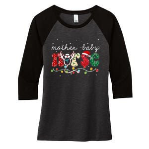 Christmas Mother Baby Nurses Wrap The Best Gifts Women's Tri-Blend 3/4-Sleeve Raglan Shirt