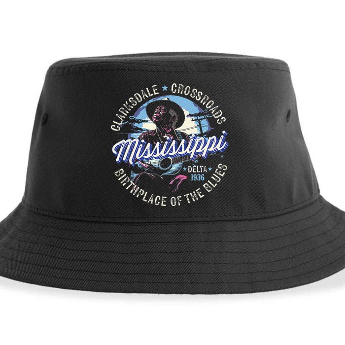 Clarksdale Mississippi Birthplace Of The Blues Sustainable Bucket Hat