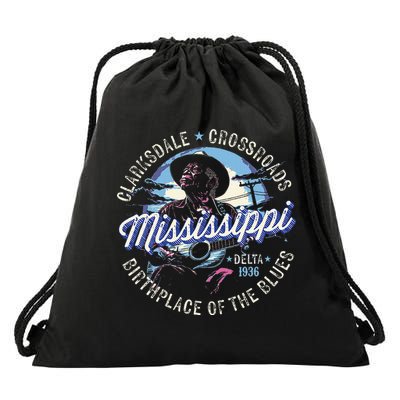 Clarksdale Mississippi Birthplace Of The Blues Drawstring Bag