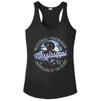 Clarksdale Mississippi Birthplace Of The Blues Ladies PosiCharge Competitor Racerback Tank