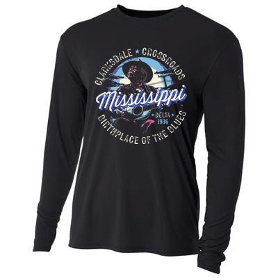 Clarksdale Mississippi Birthplace Of The Blues Cooling Performance Long Sleeve Crew