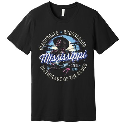 Clarksdale Mississippi Birthplace Of The Blues Premium T-Shirt