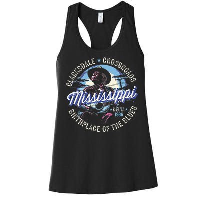 Clarksdale Mississippi Birthplace Of The Blues Women's Racerback Tank