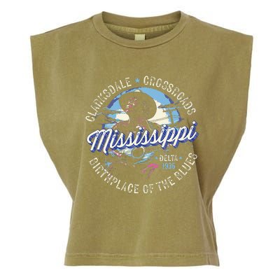 Clarksdale Mississippi Birthplace Of The Blues Garment-Dyed Women's Muscle Tee