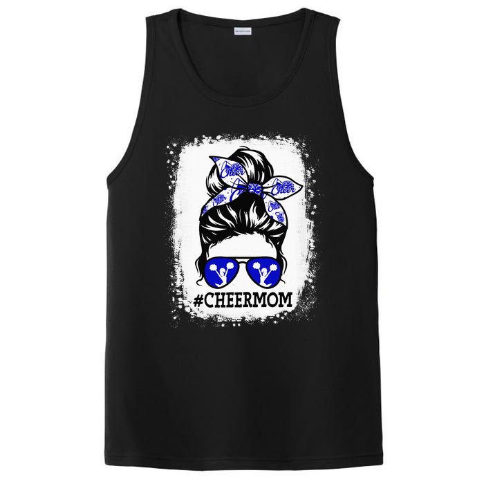 Cute Messy Bun Cheer Mom Leopard Mother's day PosiCharge Competitor Tank