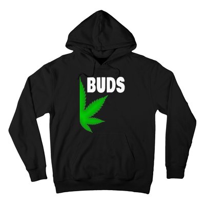 Couples Matching Best Buds BFF Marijuana Leaf Weed Gift Hoodie