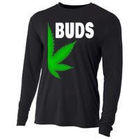 Couples Matching Best Buds BFF Marijuana Leaf Weed Gift Cooling Performance Long Sleeve Crew