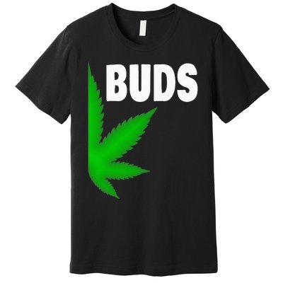 Couples Matching Best Buds BFF Marijuana Leaf Weed Gift Premium T-Shirt