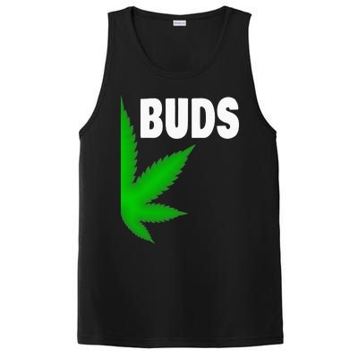 Couples Matching Best Buds BFF Marijuana Leaf Weed Gift PosiCharge Competitor Tank