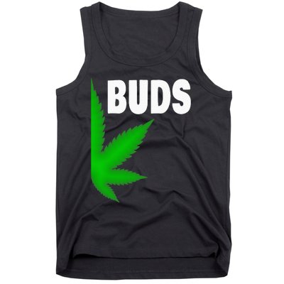 Couples Matching Best Buds BFF Marijuana Leaf Weed Gift Tank Top