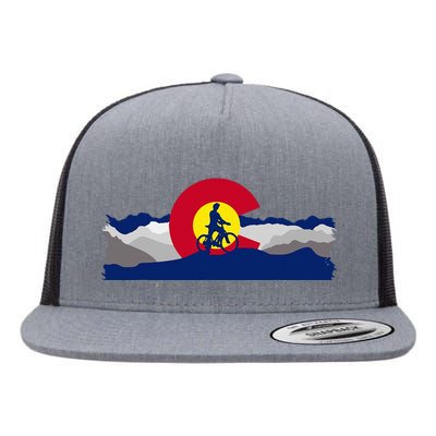 Colorado Mountain Biking Flat Bill Trucker Hat