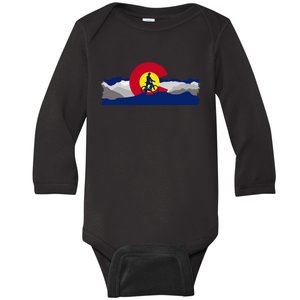 Colorado Mountain Biking Baby Long Sleeve Bodysuit