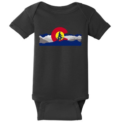 Colorado Mountain Biking Baby Bodysuit