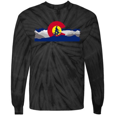 Colorado Mountain Biking Tie-Dye Long Sleeve Shirt