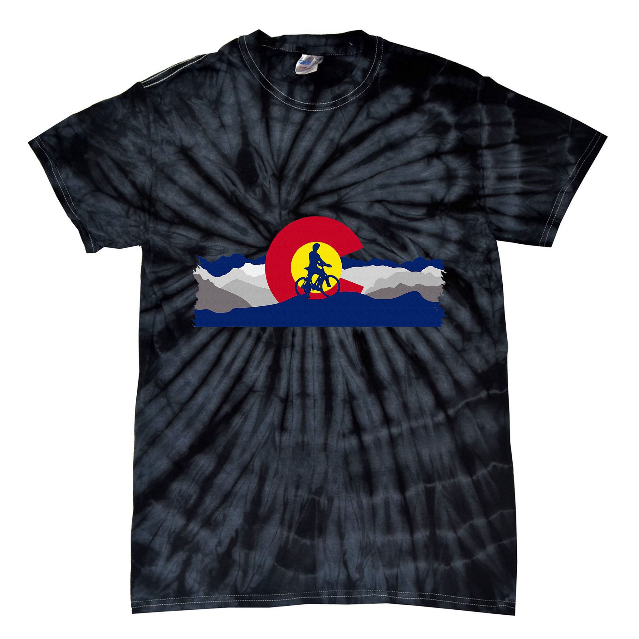 Colorado Mountain Biking Tie-Dye T-Shirt