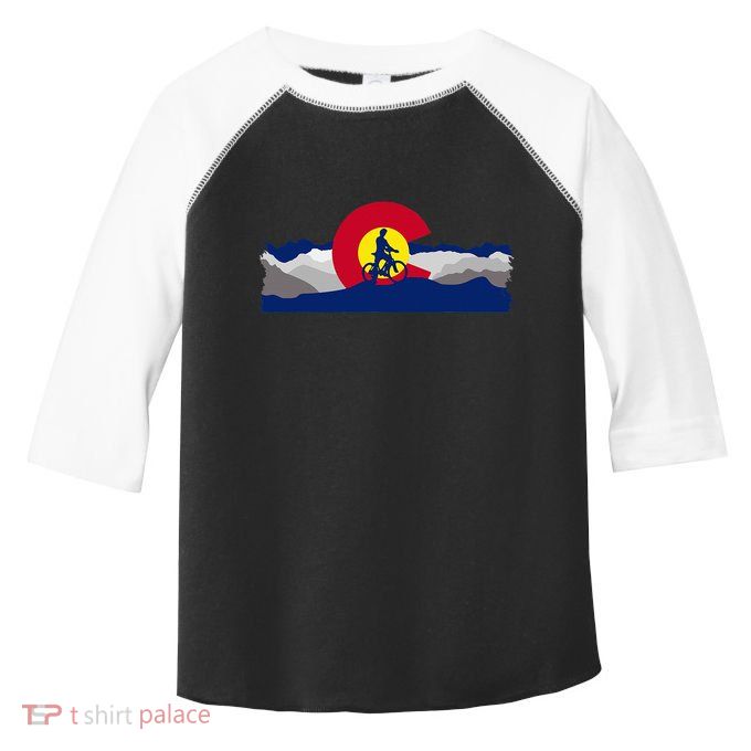 Colorado Mountain Biking Toddler Fine Jersey T-Shirt