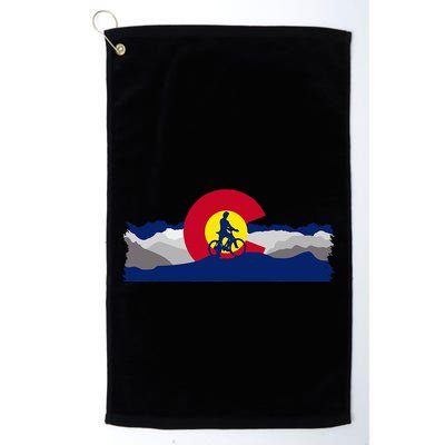 Colorado Mountain Biking Golf Towel
