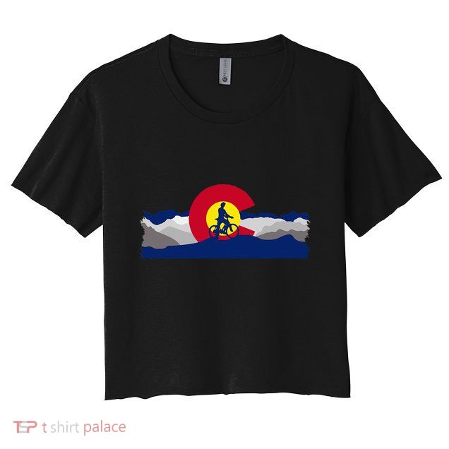 Colorado Mountain Biking Crop Top