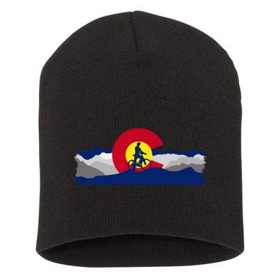 Colorado Mountain Biking Short Acrylic Beanie