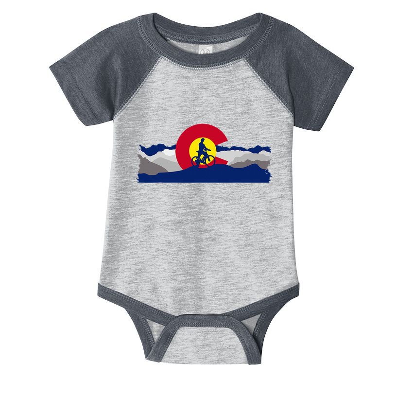 Colorado Mountain Biking Infant Baby Jersey Bodysuit